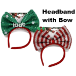 Christmas Dress-Up Headband with Bow, Assorted